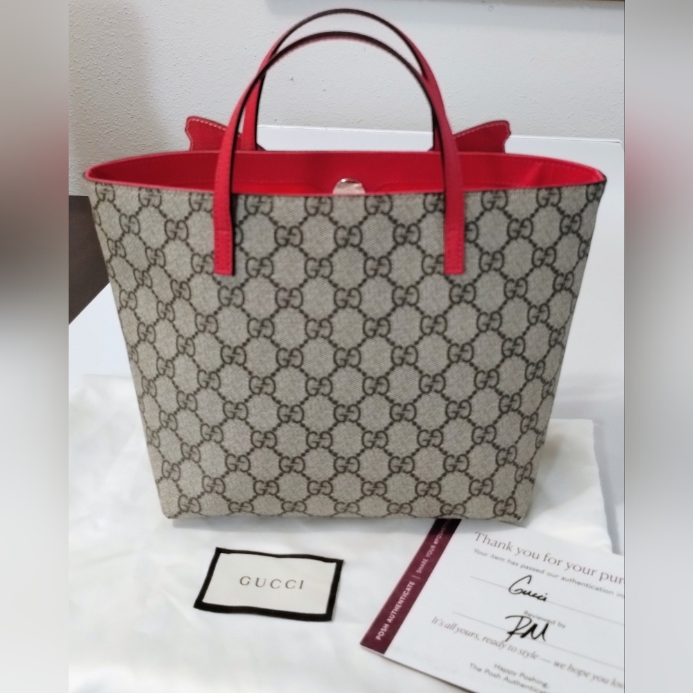Gucci Guccissima Butterfly Tote & Gucci Marmot Key Card Case Bundle (2 Piece Set - Picture 3 of 16
